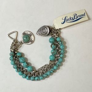 Lucky Brand Bracelet Silver and turquoise